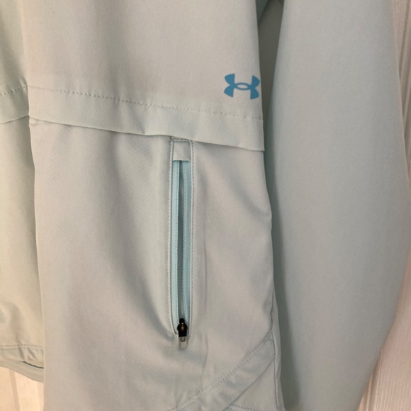 Under Armour Weather Shield Running Jacket Ice Blue Small - Picture 4 of 7